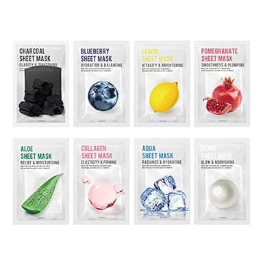 EUNYUL [PACK OF 8] Purity Sheet Mask Pack 8 Types Korean Skincare Facial Mask Pack