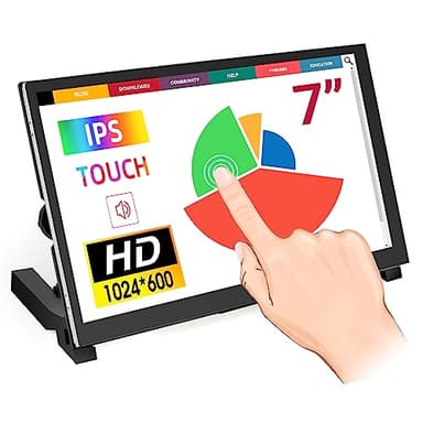 ELECROW Raspberry Pi Screen, 7 Inch Touch Screen Monitor 1024x600 Small Monitor for Raspberry Pi 5/4/3/2/Zero/B/B+, Windows PC, Game Consoles, Jetson Nano