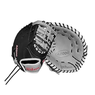 Wilson 2024 A2000 1620 12.5” Fastpitch First Base Mitt - Left Hand Throw, Black/Grey/Red