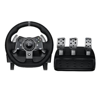 Logitech G G920 Driving Force Racing Wheel and Floor Pedals, Real Force Feedback, Stainless Steel Paddle Shifters, Steering Wheel Cover for Xbox Series X|S, Xbox One, PC, Mac - Black