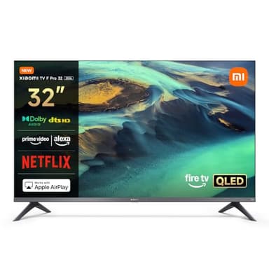 XIAOMI TV F Pro 32, 32 Inch (81 cm), QLED, Smart TV, Fire TV, Dolby Audio™, DTS Virtual:X, DTS-HD, Alexa Voice Control, Works with Apple AirPlay