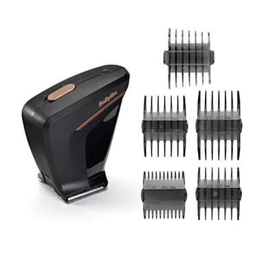 BaByliss Crewcut Hair Clipper - Self-Clipping Cordless Haircutting Tool with Twin Blade System, Lithium-Ion Power, 75-Minute Runtime, 4 Comb Guides (Grades 1–4), Washable Blades, 7758U