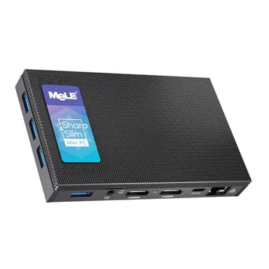MeLE Quieter3Q Wifi 5 Fanless Mini PC N5105 8GB 128GB Portable Computer Desktop 4K HDMI HDR Industrial PC Support NVMe M.2 SSD Dual WiFi Gigabit Ethernet PXE VESA Mount