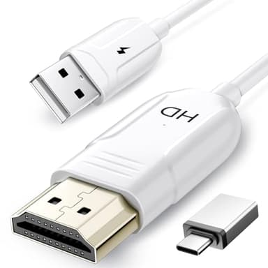 Wireless HDMI Display Adapter for iPhone, Streaming Video/Audio/Files Wirelessly for iPhone,i-Pad,Android,Tablet,Laptop,Window to TV/Monitor/Projector, Screen Mirroring Cable Support Airplay&Miracast