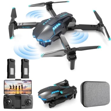 Drone with Camera 1080P for Kids and Adults, RC Quadcopter Drone for Beginners with Voice Gesture Control, 3D Flip, One Key Start, Easy Fly, Toys Gifts for Boys and Girls Birthday (Black)