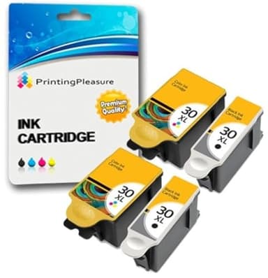 30XL Ink Cartridges,High Capacity Non Oem replacement Compatible for Kodak C100,C110,C115,C300,C310,C315,C330,C360,1.2,3.2,3.2S,Office 2100,2150,2170 AIO,Hero 2.2,3.1,4.2,5.1(2 SETS+2 Black) (2 Set)