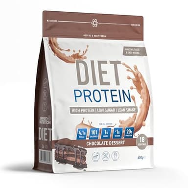 Applied Nutrition Diet Whey - High Protein Powder Supplement, Low Carb & Sugar, for Weight Management with CLA, L Carnitine, Green Tea (450g - 18 Servings) (Chocolate Dessert)