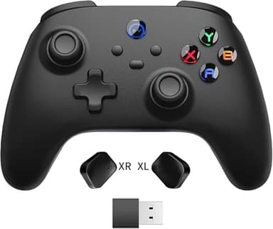 PC Controller Wireless for Windows/Steam Deck/Switch 2 Pro, PC Game Controller with Paddles, Hall Effect Joysticks & Triggers with 2.4G Dongle, Bluetooth Gaming Gamepad for Android/iPhone (Black)