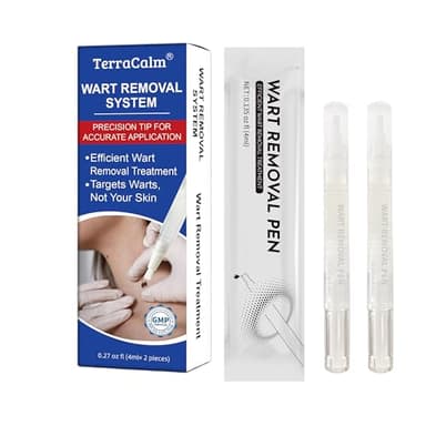 Wart Removal Pen 2-Pack, Wart Remover for Hands and Body for Common & Plantar Warts, Skin Tag Removal Kit for All Skin Types