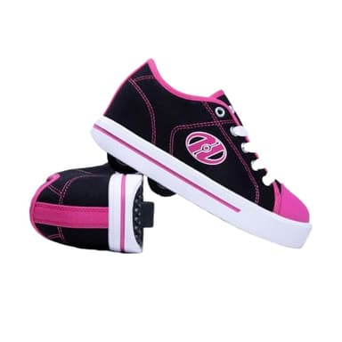 Heelys Girl's Classic X2 Trainers, Black Black White Hot Pink Black White Hot Pink, 13 UK Child