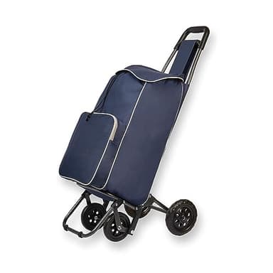 4-Wheel Shopping Trolley (Navy)