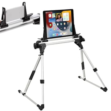 IJYHZKE Tablet Stand for Bed Laying Down, 270 Degree Rotation Adjustable Clip ipad Holder Floor Desk Sofa Bed Stand,Compatible with All 0-9.65 Inches Tablet iPad Phones and Display Devices