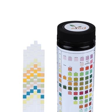 VED 100 x 14-in-1 Urine Test Strips | 14 Parameter Urine Test Strips for Urobilinogen, Bilirubin, Ketone, Blood, Protein, Specific Gravity, pH, Ascorbic Acid, Urinary Calcium.