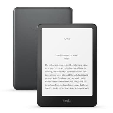 Amazon Kindle Paperwhite Signature Edition (newest gen) – Our fastest Kindle with an auto-adjusting front light, wireless charging and weeks of battery life – 32 GB – Without Ads - Metallic Black