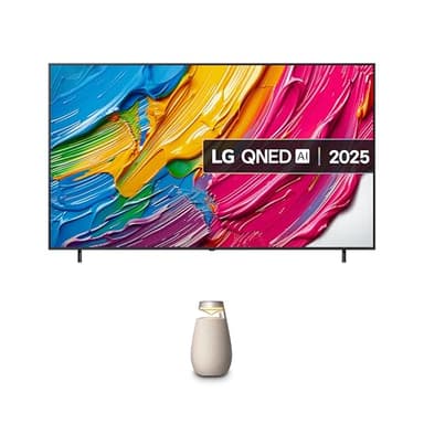 LG 86QNED80A6A 86-Inch QNED AI 4K UHD Smart TV bundle with X02 Portable Bluetooth Multi-Directional Speaker, 15H Battery Life, IP55 Waterproof