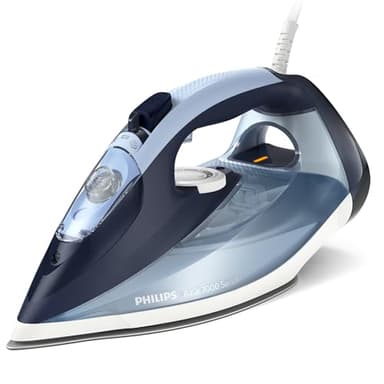 Philips Azur 7000 Series Steam Iron - 2800 W, 50 g/min Continuous Steam, 250 g Steam Boost, Vertical Steam, SteamGlide Plus Soleplate, Louros/Cotton Blue (DST7020/20)