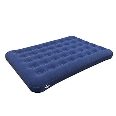 Milestone Camping 88010 Inflatable Flocked Airbed Double Blow Up Mattress/Lightweight Portable Comfortable/Camping, Festivals, Sleepovers, Caravan/Easy Inflate & Deflate/Weatherproof