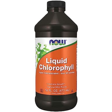 Chlorophyll Liquid from NOW Foods, Detox Drink with Mint Flavour, 473ml Liquid Chlorophyll