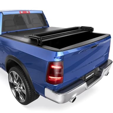 KUIPERAUTO Soft Quad Truck Bed Tonneau Cover Compatible for 2009-2025 Dodge Ram 1500 (Incl. 2019-2024 Classic & 2019-2025 New Body Style) 5.8 FT- 69.6 inch