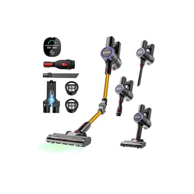 S9 Cordless Vacuum Cleaner, 45000Pa 500W 45Min Vacuum Cleaner, Stick Vacuum with Flexible Wand Design, Wall-mounted Charging, Green LED, Lightweight Vacuum for Hardwood Floor Carpet Car Pet Hair