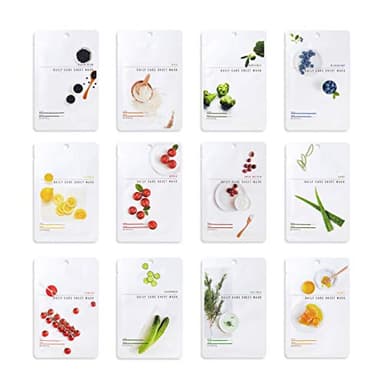EUNYUL [Pack of 12] Daily Care Face Sheet Mask Pack 12 types Korean Skincare Hydrating Facial mask pack
