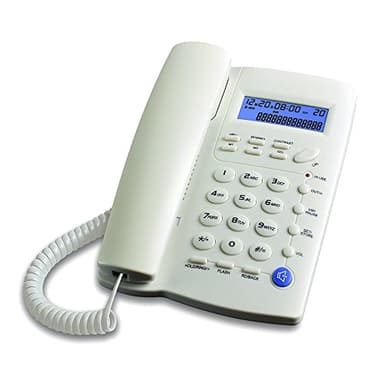 Ornin Y043 Corded Telephone with Speaker, Display, Basic Calculater and Caller ID(Off White)