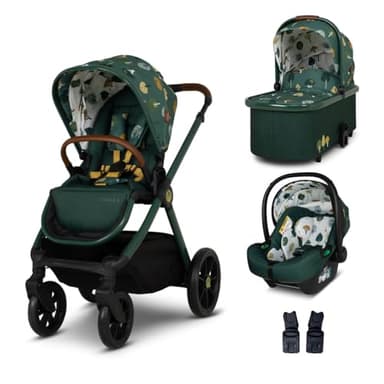 Cosatto Giggle 4 Travel System 3 in 1 Bundle | with Pram, Car Seat, Pushchair, Carrycot & Baby Car Seat Base | Birth-4 Years, i-Size Group 0 | Compact Fold, Footmuff, Bag, Raincover (Faraway)