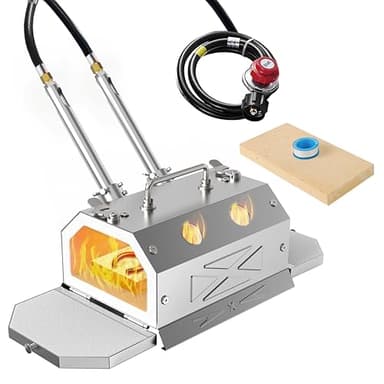 Nelyrho Portable Blacksmith Beginner Forge Kit with 30 PSI Gas Pipe, Dual Burners, Suitable for Professional Artists and Hobbyists for Knife Making and Blacksmithing Tools (Double Burners).