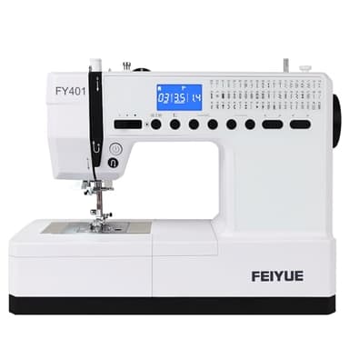 FEIYUE FY401 Electronic Sewing Machine, 60 Stitches, Digital LCD, Easy One-Touch Operation, Portable & Versatile for Beginners and Crafters, Home Sewing & DIY Projects