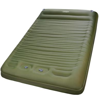 Origem Self Inflating Camping Sleeping Mat Double, 14Cm Extra Thick & Wide Camping Mattress with Built-In Foot Pump, Inflatable Sleeping Pad For Hiking, Outdoor, Traveling, Backpacking, Beach