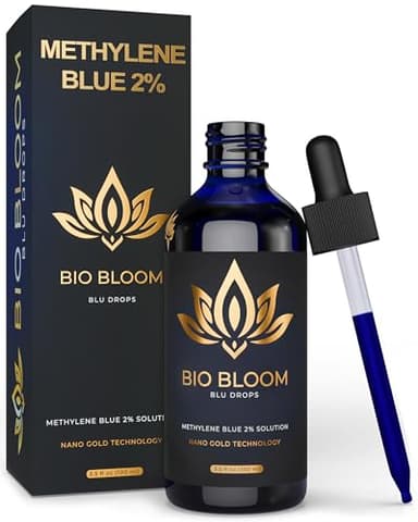 Pharmaceutical Grade Blue Methylene Drops, High Potency, 2% Methylene Blue for Humans, Double Strength, 100ml (3.8oz), Third Party Lab Tested, USP Grade