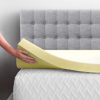 Memory Foam Mattress Topper to Fit UK Standard Single, 4ft, Double, King Size Bed In 1", 2" Thicknesses Soft & Comfy Mattress Topper 1" Single, 190 x 90 x 2.50cm