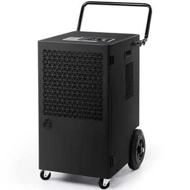 Kalopsia Industrial Dehumidifier for Home: 70L/Day Capacity 200m² Coverage Continuous Drainage Energy Efficient Compressor for Bathroom/Damp/Mould/Kitchen/Basement/Garage/Drying Clothes