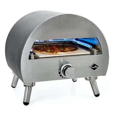 Casa Mia Bravo - 12 Inch Outdoor Gas Pizza Oven - Quick Heating, Portable, Stainless Steel Construction - 3 Year Guarantee