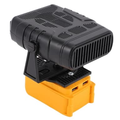 Oreilet Battery Powered Heater, Rechargeable Portable Small Space Heater Electric Warmer Fan for Outdoor Camping Bedroom Office, 2 USB Outputs, 55-85℃(No Battery)