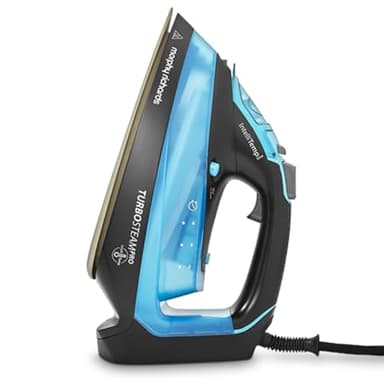 Morphy Richards Turbosteam Pro Steam Iron, Non Stick Ceramic Soleplate, Intellitemp Technology, 200g Boost, 40g Output, 380ml Water Tank, Digital Controls, Auto Shut off, 3m Cord, 3100W, Blue, 303210