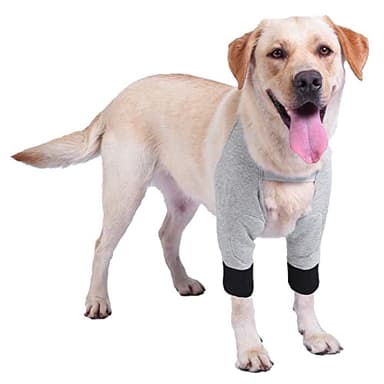 Dog Elbow Brace, Soft Padded Pet Dog Front Leg Hock Brace for Canine Elbows Shoulder Support Elbow Hygroma Calluses Pressure Sores Shoulder Dislocation(M)