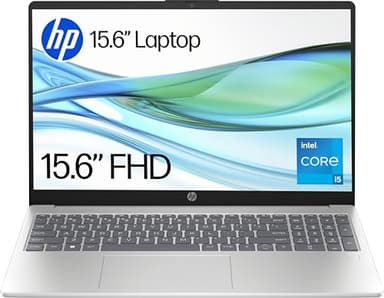 HP 15.6" Laptop | Intel Core i5 i5-1334U Processor | 16 GB RAM | 1 TB SSD | Intel Iris Xᵉ Graphics | FHD Display | Up to 9.75 hrs battery | Windows 11 | Dual Speakers | Natural Silver | 15-fd0003sa