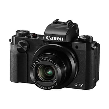 Canon PowerShot G5X Compact Camera 20.2MP 1 Inch CMOS 5472 x 3648pixels Black - Digital Cameras (20.2MP, 5472 x 3648 pixels, CMOS, 4.2x, Full HD, Black)