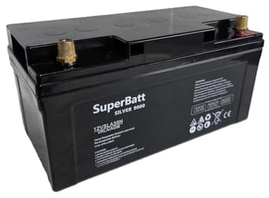 12V 110AH (90AH 95AH 100AH 105AH) 12VSLA35N VRLA AGM Deep Cycle Leisure Marine Rechargeable Battery Motorhome Caravan Motor Mover Boat - Fully Sealed No Spill with brass terminals - Low Height