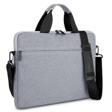 MicaYoung Laptop Sleeve Case 15.6-16 Inch Lightweight Waterproof Shoulder Bag Compatible with 15.6 inch Notebook Chromebook Acer Asus Dell HP Thinkpad, Grey