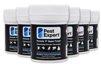 Pest Expert Carpet Moth Killer Super Fumer Smoke Bombs Strong Treatment 6 x 11g – Max Strength Moth Bomb, Fast-Acting for Effective Control, Professional Strength for Approved Amateur Use