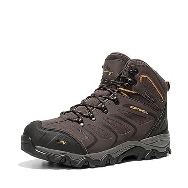 NORTIV 8 Men's Ankle High Waterproof Boots Hiking Boots Men Walking Boots Mens Backpacking Trekking&Hiking Footwear 160448_M,Size 10,Brown/Black/Tan,160448_M