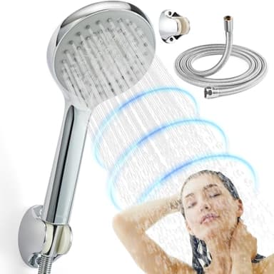 Shower Head 1.65M Hose High Pressure Increase - Power, OkayBath Premium Set, 5 Spray Modes Satisfy All Family Members Needs