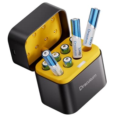 AAA Rechargeable Batteries Lithium 8 Pack with Fast Charger - 1300mWh High Capacity 1.5V Constant Output Rechargeable AAA Batteries, 2000 Cycles Long-Lasting Li-ion Triple a Batteries