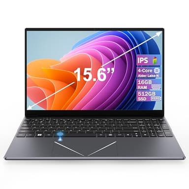 LEEDOW Laptop PC 15.6-inch Celeron N5095 Processor 16GB LPDDR4 RAM 512GB SSD Computer Notebook Support Touch ID, WiFi, BT for Work,Student,Movies