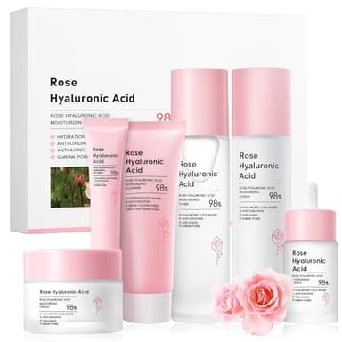 6PCS Skin Care Sets & Kits,Skincare Gift Set,Korean Skincare Set- Cleanser, Toner, Moisturizing Lotion, Serum, Eye Cream & Moisturizer,Beauty Gifts Sets,Radiant Complexion & Daily Facial Routine