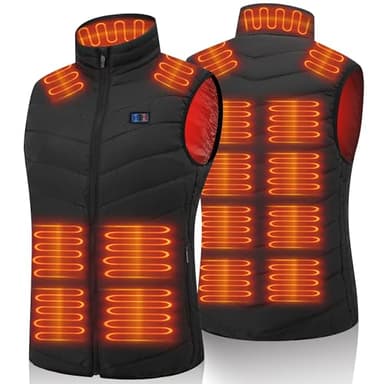 vapesoon Heated Gilet for Women and Men(Battery not included)-Heated Vest with 15 Heating Pads, Heated Body Warmer for Motorcycle Fishing Walking and Outdoor Work Gift for Christmas and Thanksgiving