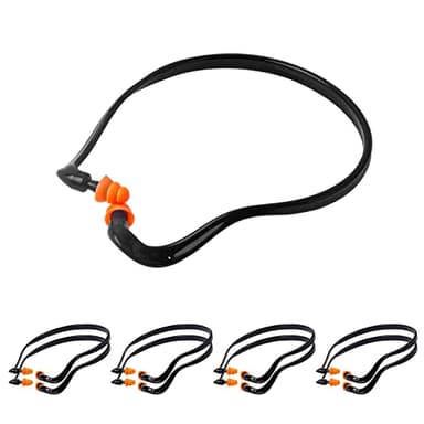 8 Pairs Banded Ear Plugs, Shooting Ear Plugs Silicone Hearing Bands Reusable EarPlugs for Hearing Protection, Noise Reduction, Work, Study, Construction, Sleeping, Concerts, Motor Sports Racing