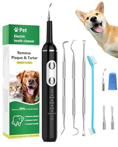 Stim-U-Dent Dog Plaque Remover for Teeth, Pet Teeth Cleaning Products for Tartar & Plaque Off, with LED-Light, Dog Toothbrush for Dental Care, Finger Toothbrush